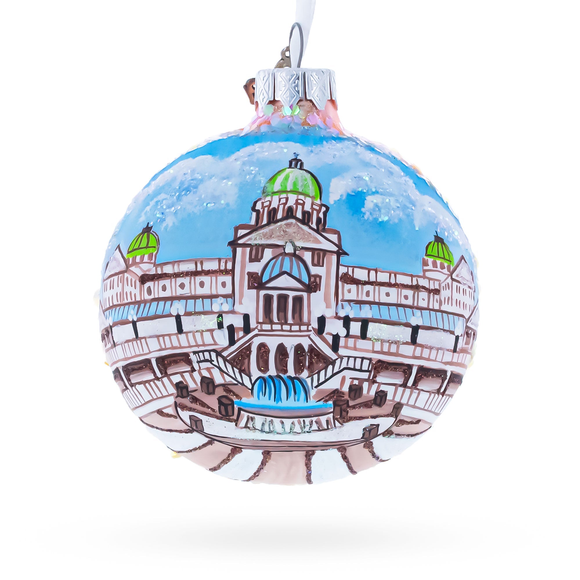 Pennsylvania State Capitol, Harrisburg, Pennsylvania, USA Glass Ball Christmas Ornament 3.25 Inches