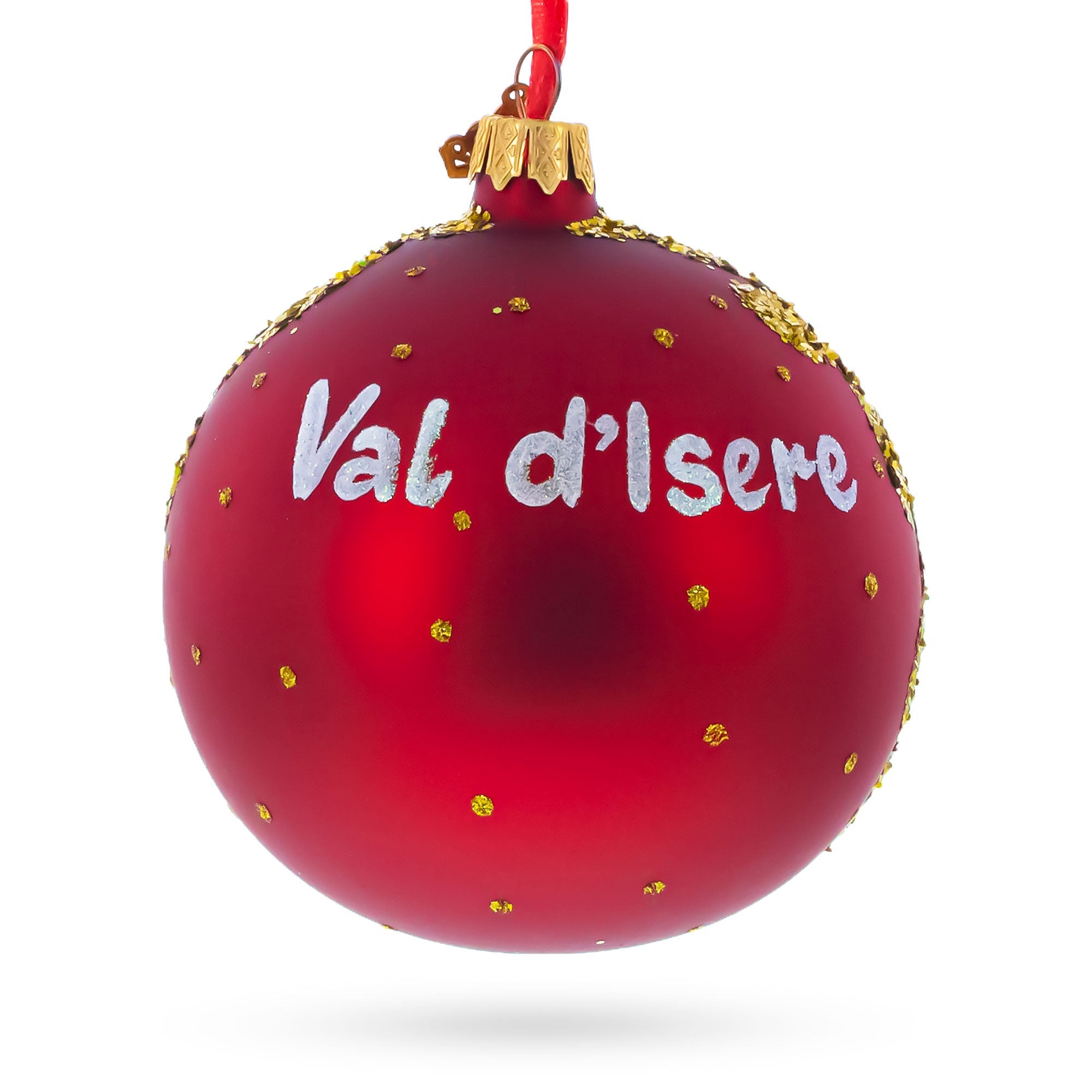 Val d 'Isere, France Glass Ball Christmas Ornament 4 Inches BestPysanky