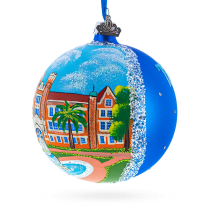 Tallahassee, Florida, USA Glass Ball Christmas Ornament 4 Inches