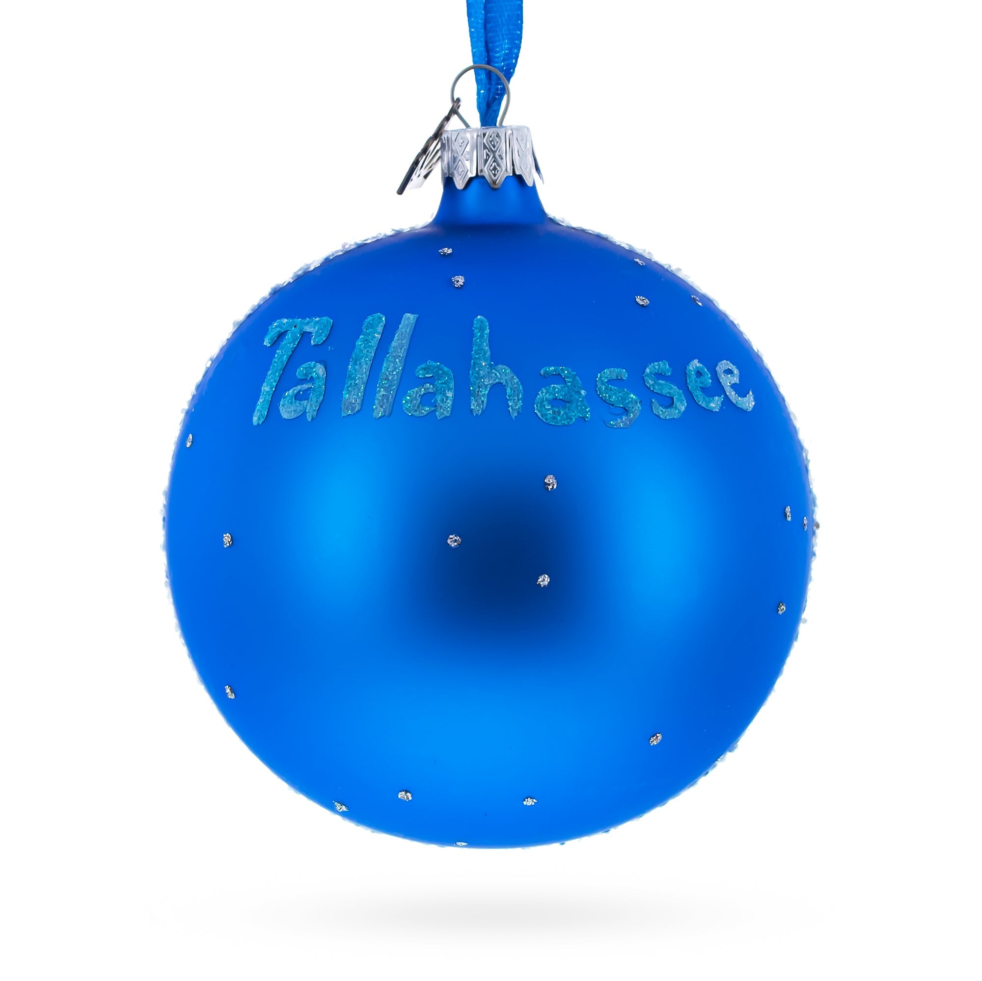 Tallahassee, Florida, USA Glass Ball Christmas Ornament 4 Inches