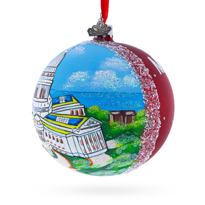 Wisconsin State Capitol, Madison, Wisconsin, USA Glass Ball Christmas Ornament 4 Inches
