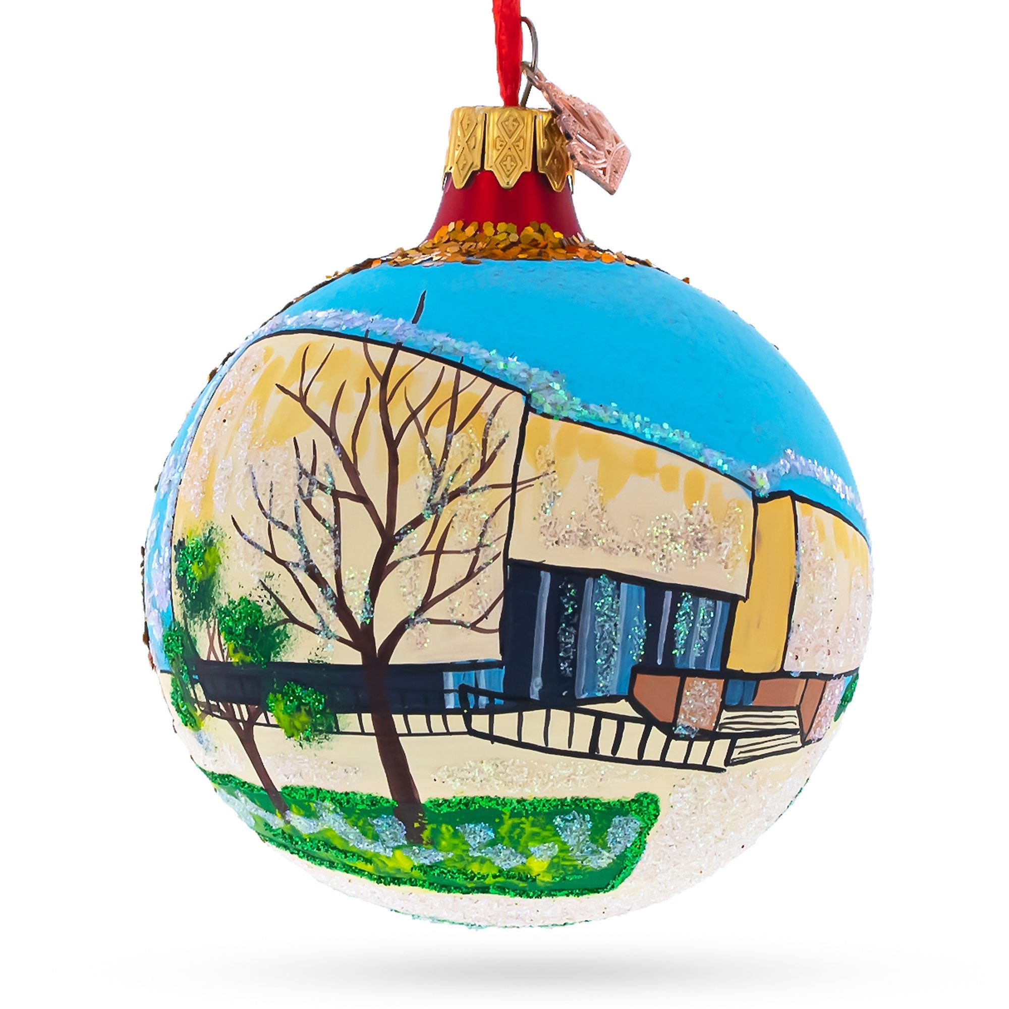 Virginia State Museum, Charleston, West Virginia, USA Glass Ball Christmas Ornament 3.25 Inches BestPysanky