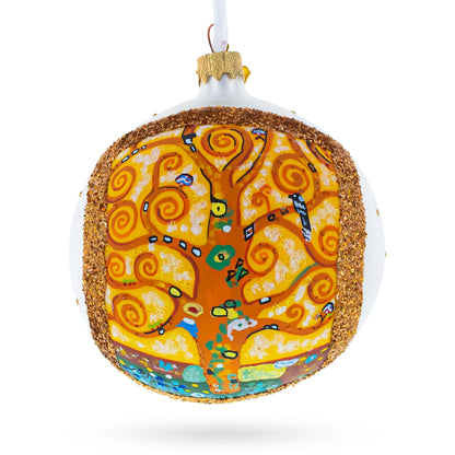 The Tree of Life Painting by Gustav Klimt Glass Ball Christmas Ornament