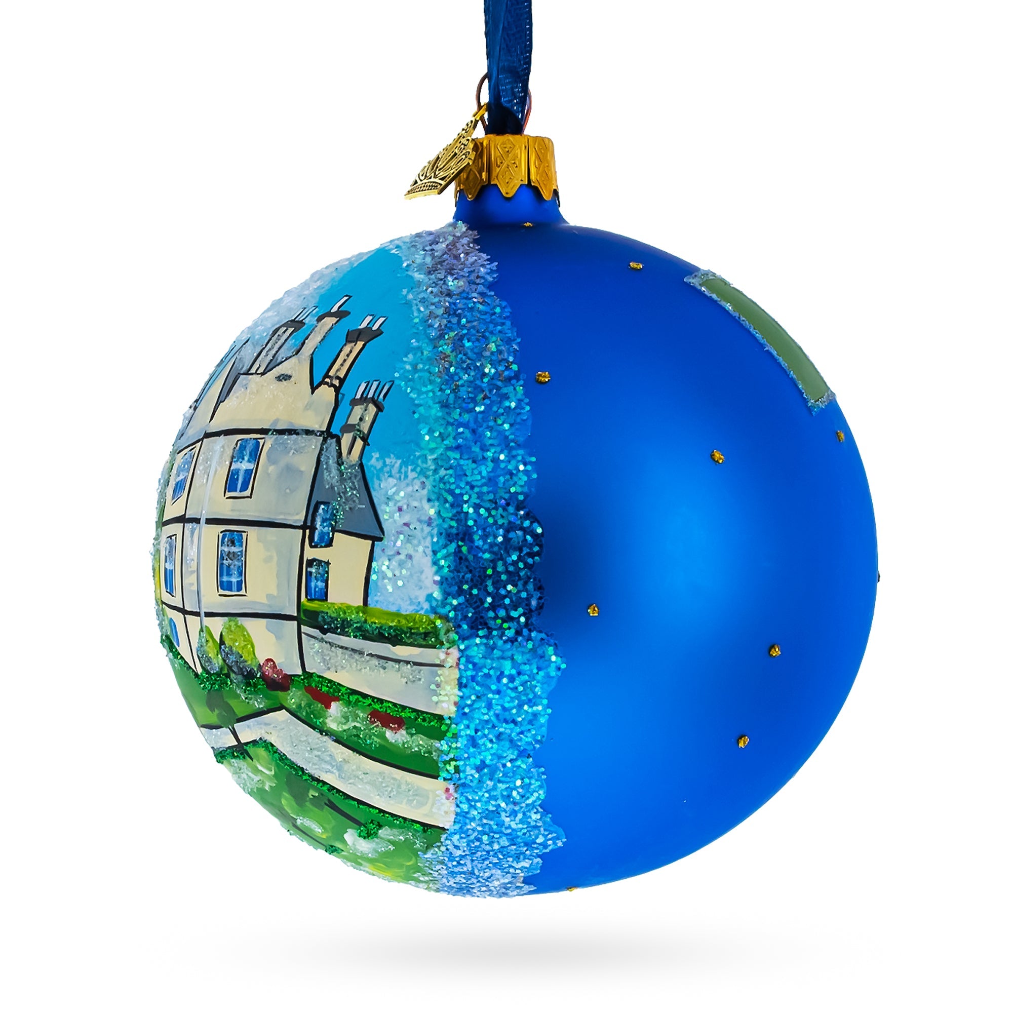 Muckross House, Gardens & Traditional Farms, Kerry, Ireland Glass Christmas Ornament 4 Inches