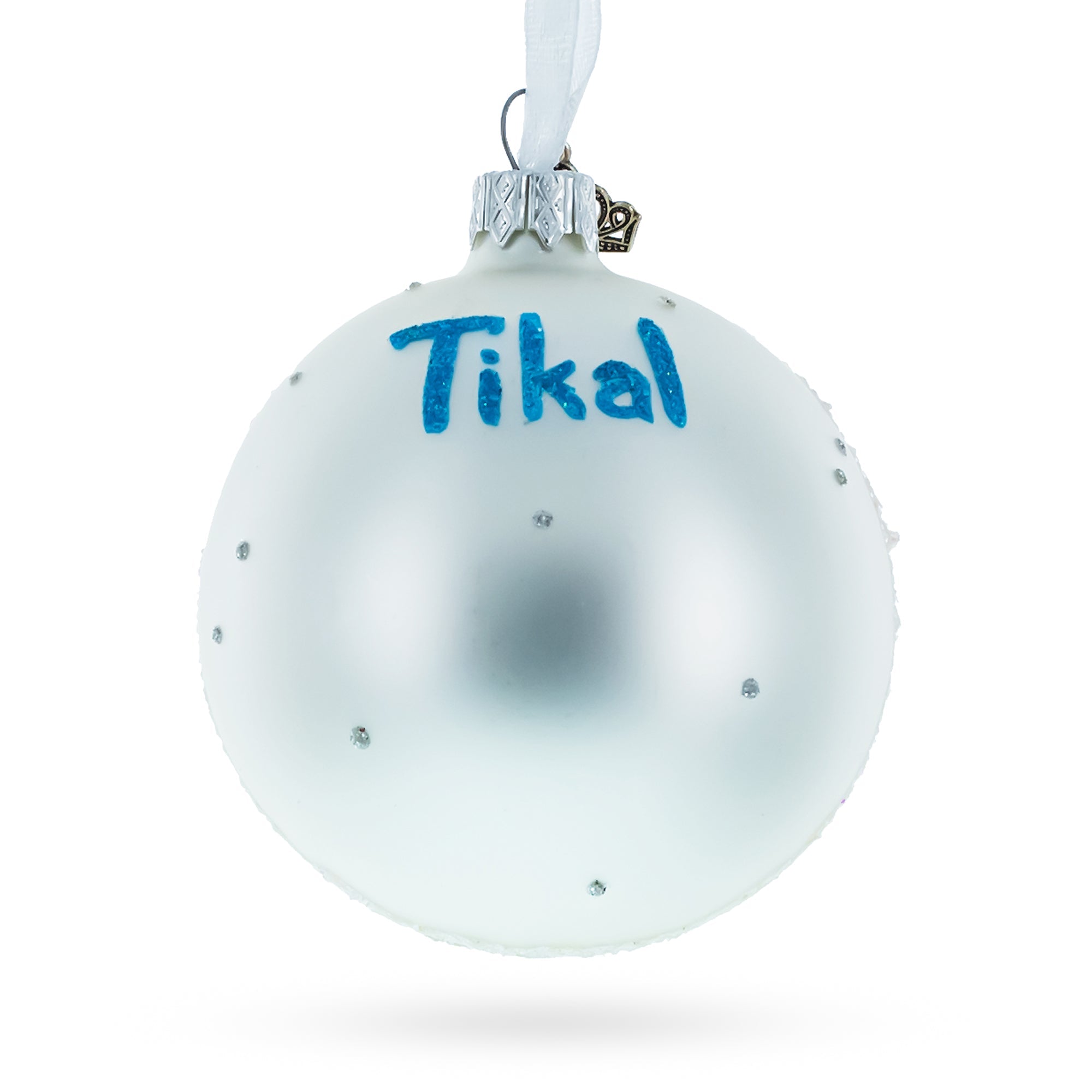 Tikal, Guatemala Glass Ball Christmas Ornament 3.25 Inches BestPysanky