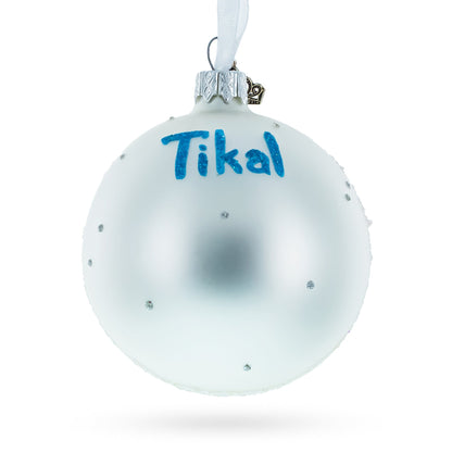 Tikal, Guatemala Glass Ball Christmas Ornament 3.25 Inches BestPysanky