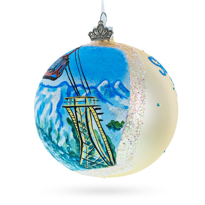 Silvretta Arena Ischgl-Samnaun Ski Resort, Austria Glass Ball Christmas Ornament 4 Inches BestPysanky