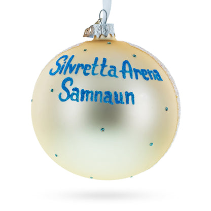 Silvretta Arena Ischgl-Samnaun Ski Resort, Austria Glass Ball Christmas Ornament 4 Inches BestPysanky