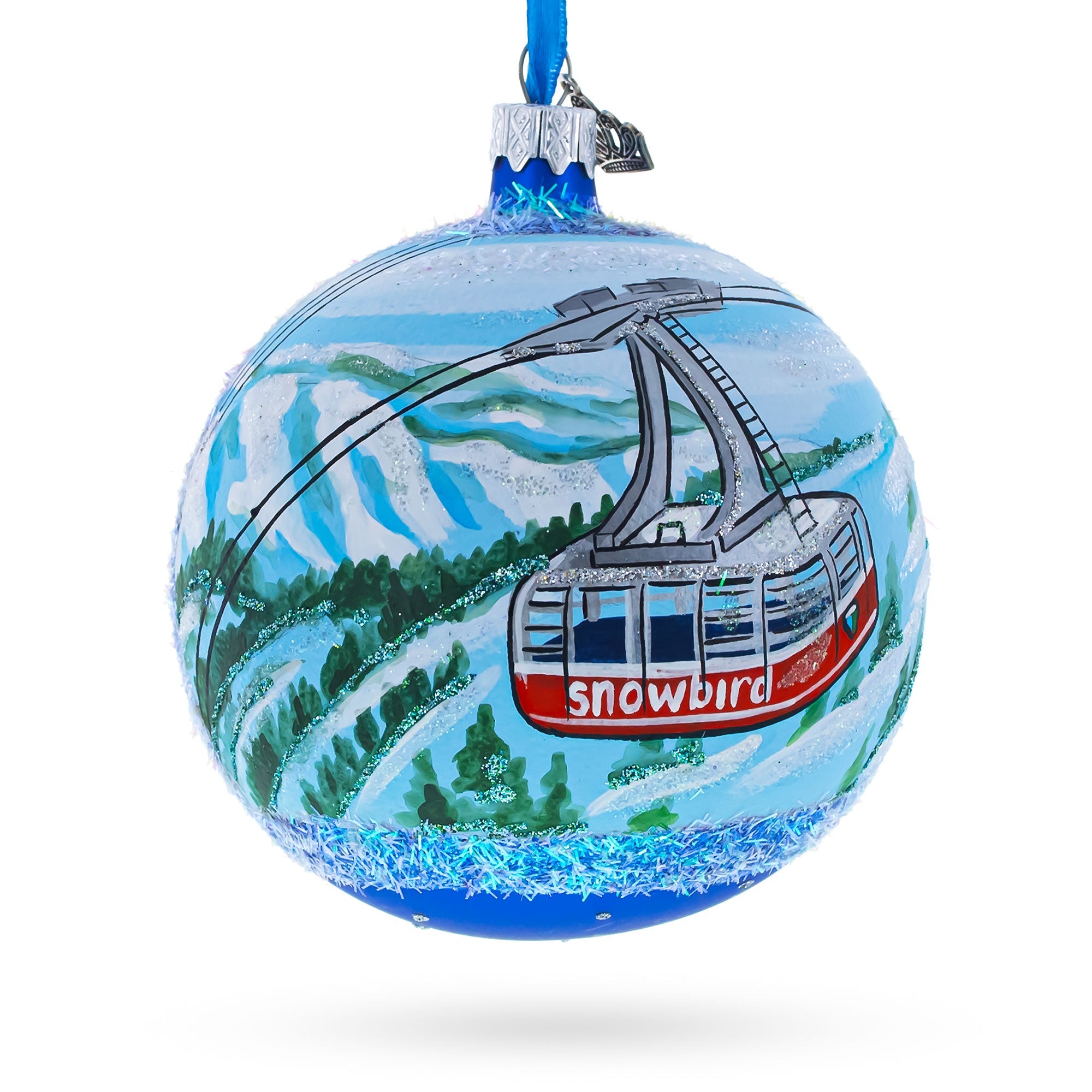Snowbird Ski Resort, Utah, USA Glass Ball Christmas Ornament