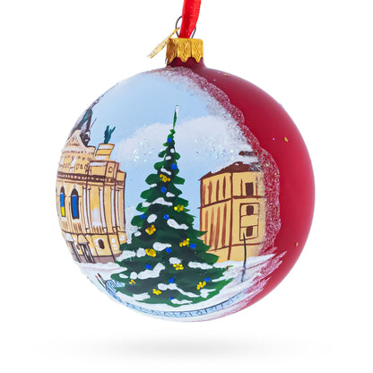 Lviv, Ukraine Theatre of Opera and Ballet Glass Ball Christmas Ornament