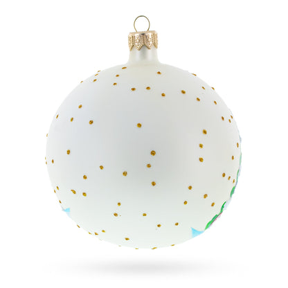 Yellow Labrador Retriever in Glass Ball Christmas Ornament 4 Inches