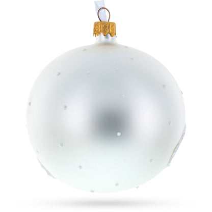 A Winter Romance Glass Ball 'Our First Christmas' Ornament 4 Inches