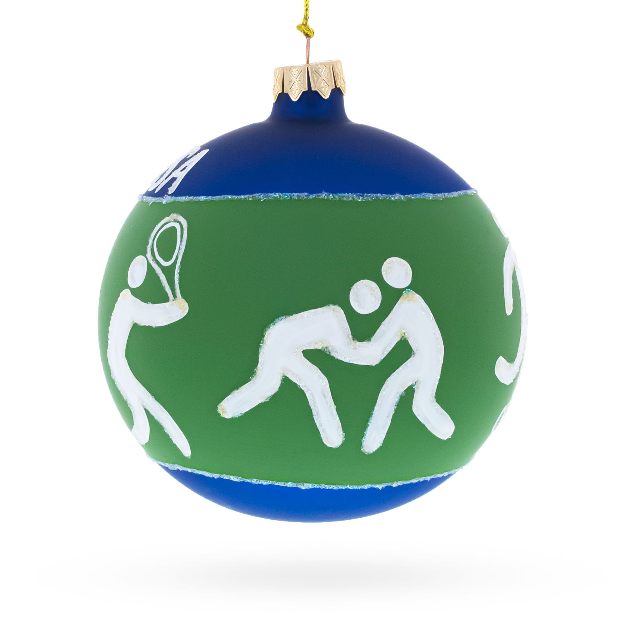 Tennis, Gymnastics, Volleyball Glass Ball Christmas Ornament 4 Inches