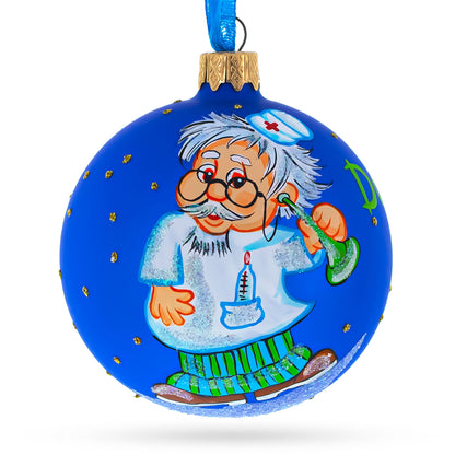 The Caring Doctor Glass Ball Christmas Ornament 3.25 Inches