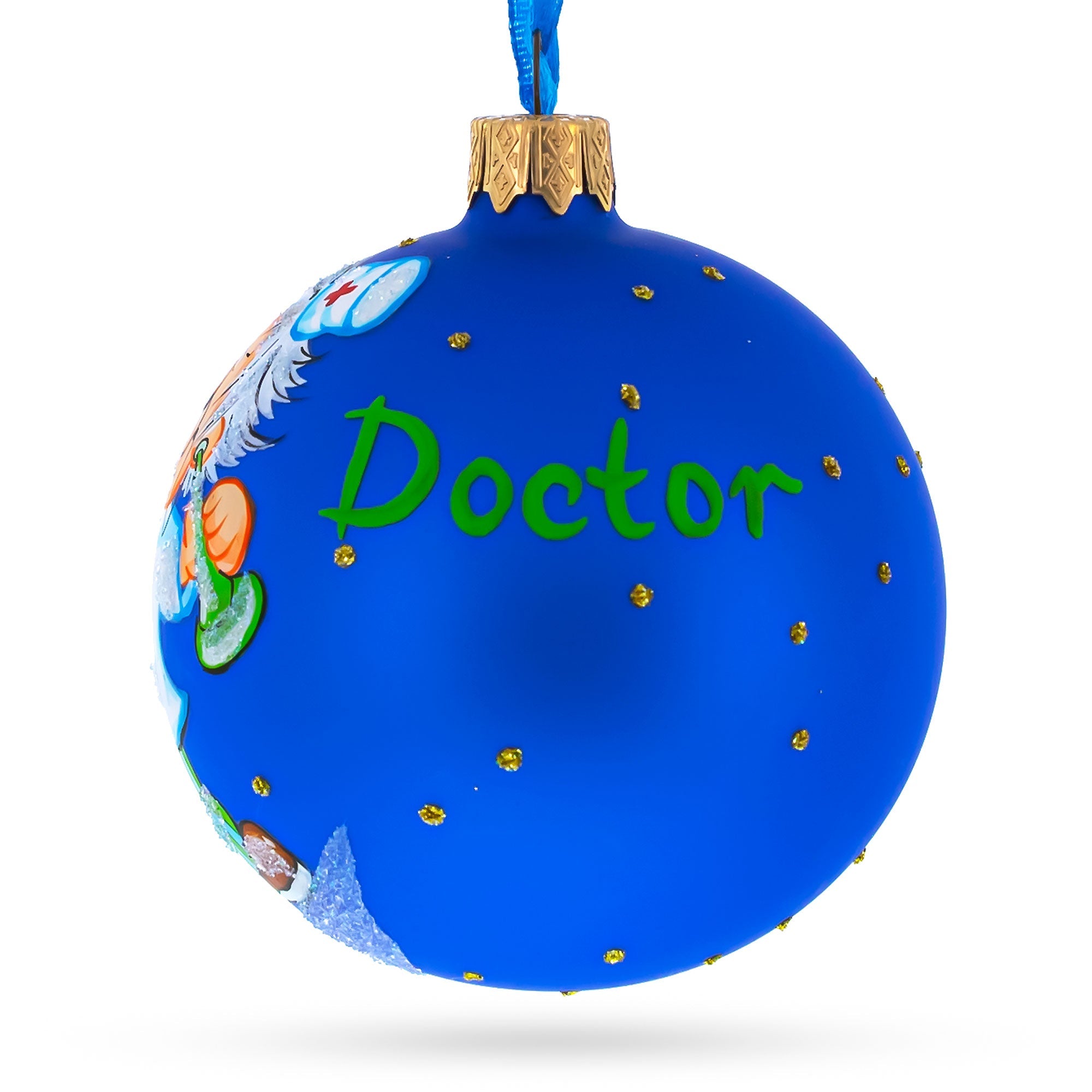 The Caring Doctor Glass Ball Christmas Ornament 3.25 Inches