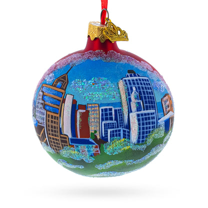 Memphis, Tennessee Glass Ball Christmas Ornament 3.25 Inches