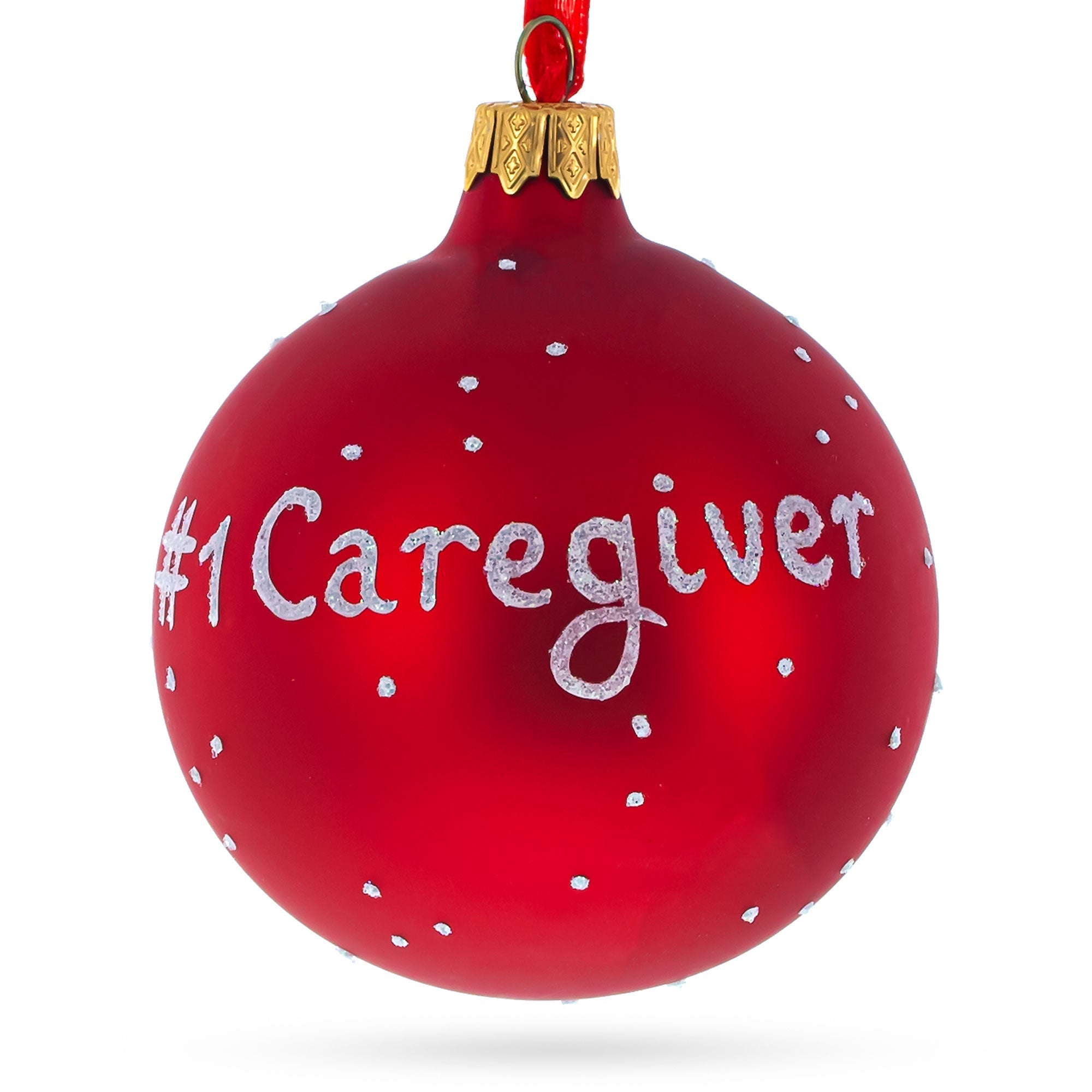 Caregiver Glass Ball Christmas Ornament 3.25 Inches