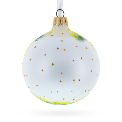 Woodpecker Glittered Glass Ball Christmas Ornament 3.25 Inches