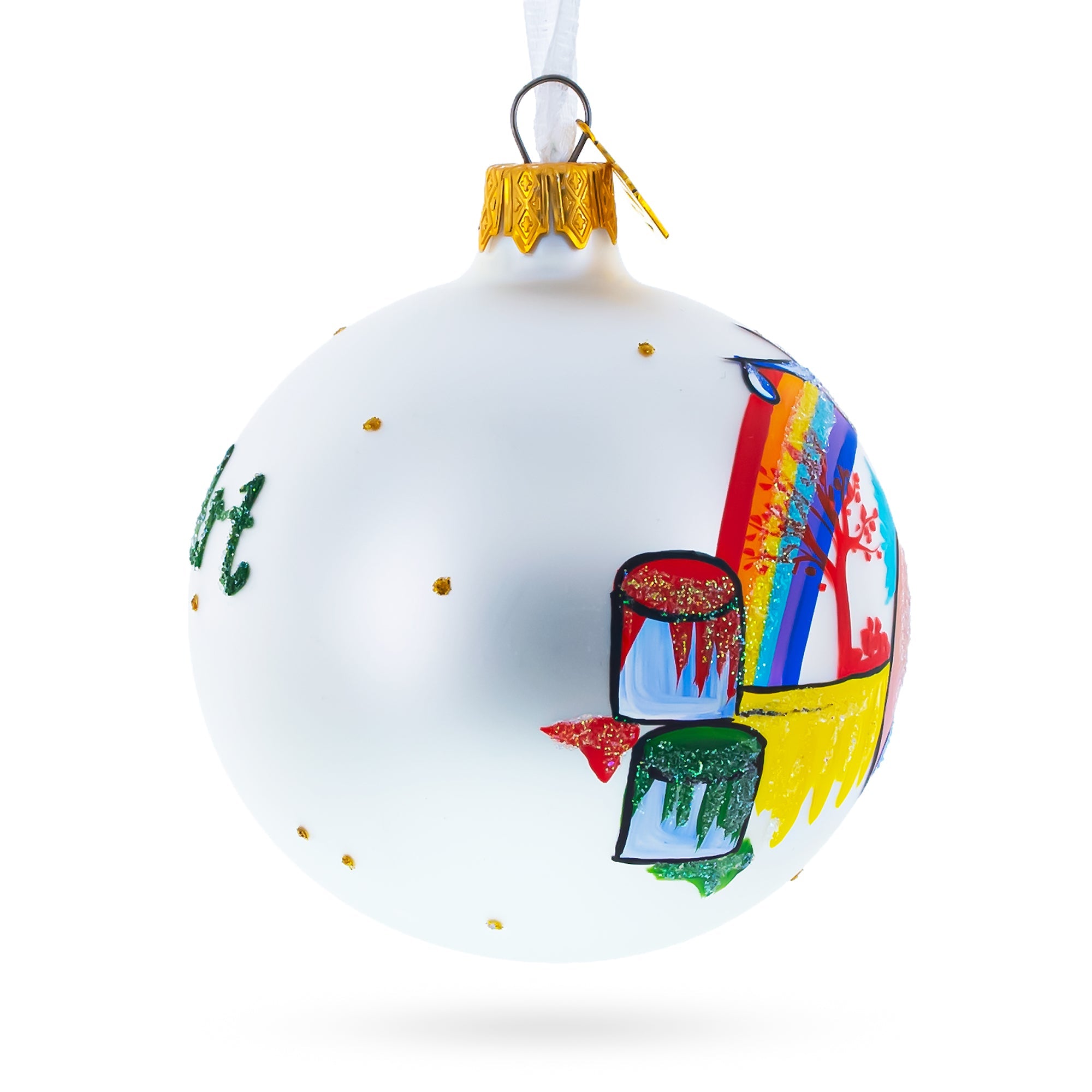 Art Tools for Artist Glass Ball Christmas Ornament 3.25 Inches