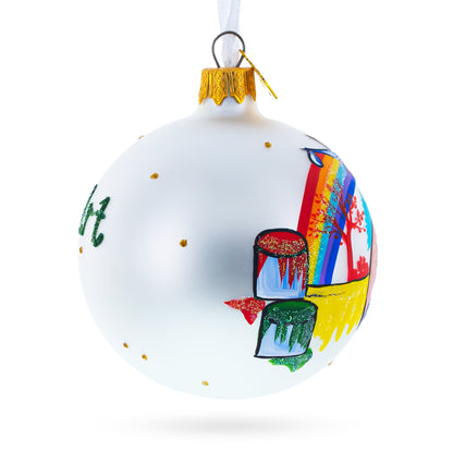 Art Tools for Artist Glass Ball Christmas Ornament 3.25 Inches