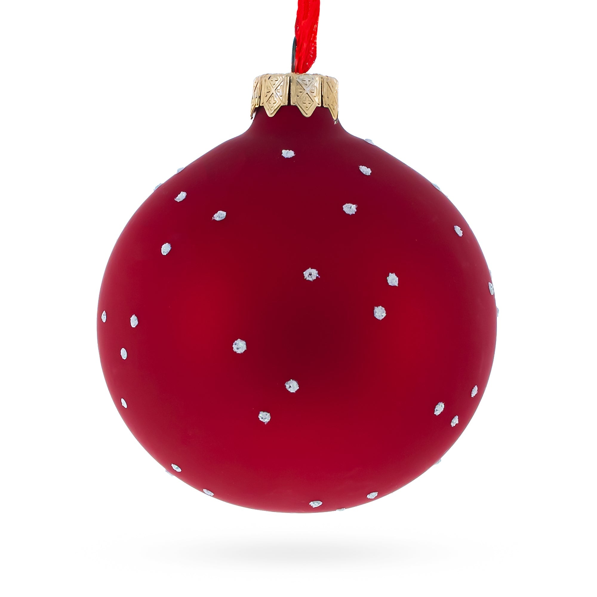 Police Officer and K9 Partner Glass Ball Christmas Ornament 3.25 Inches