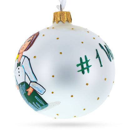 Waitress Glass Ball Christmas Ornament 3.25 Inches