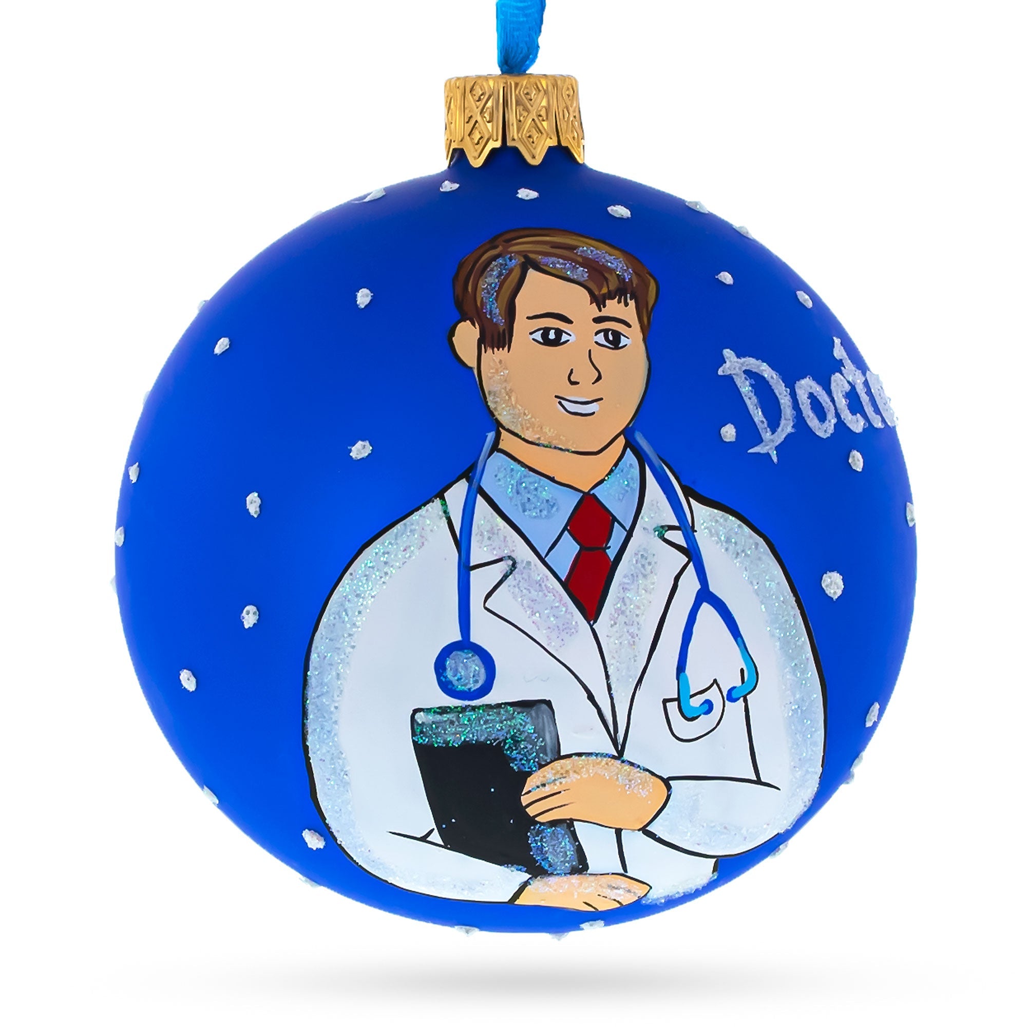 Doctor Glass Ball Christmas Ornament 3.25 Inches