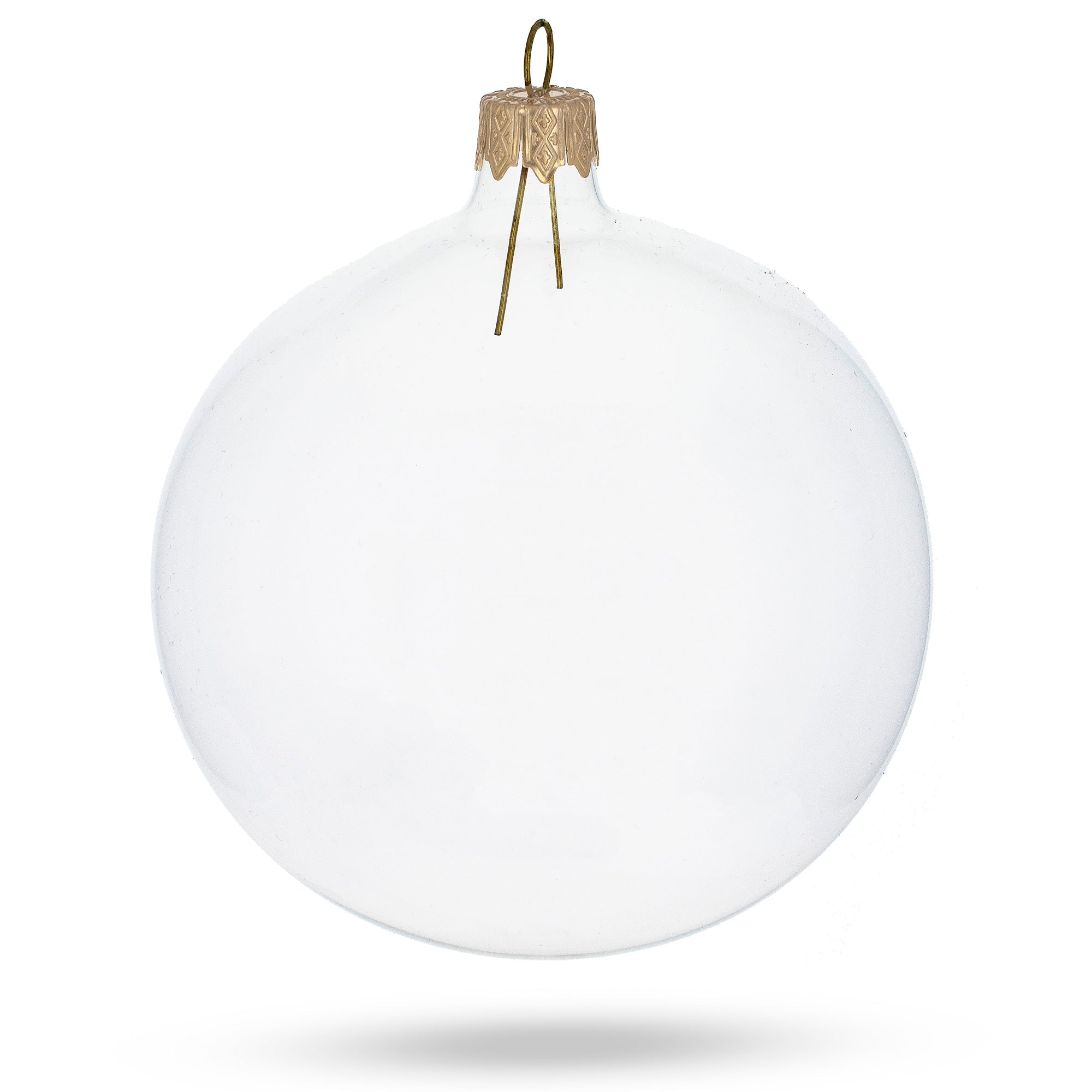 Set of 4 Clear Glass Ball Christmas Ornaments DIY Craft 4 Inches