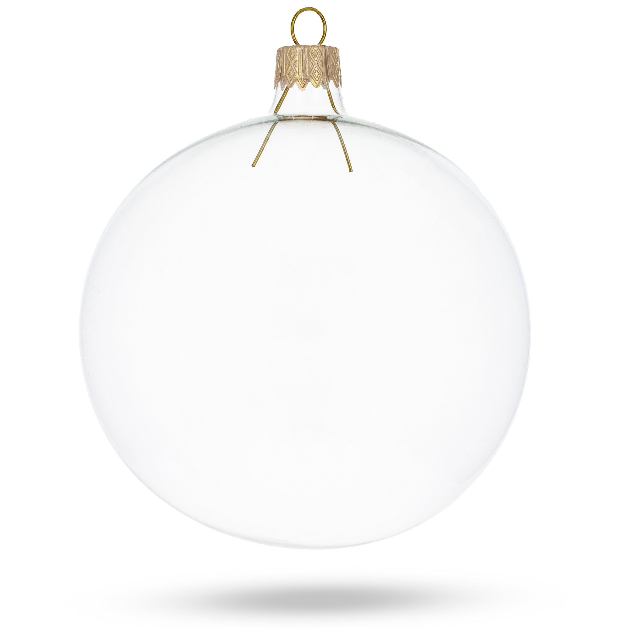 Set of 4 Clear Glass Ball Christmas Ornaments DIY Craft 4 Inches