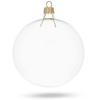 Set of 4 Clear Glass Ball Christmas Ornaments DIY Craft 4 Inches