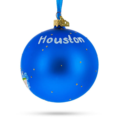 Space Center, Houston, Texas, USA Glass Ball Christmas Ornament 4 Inches