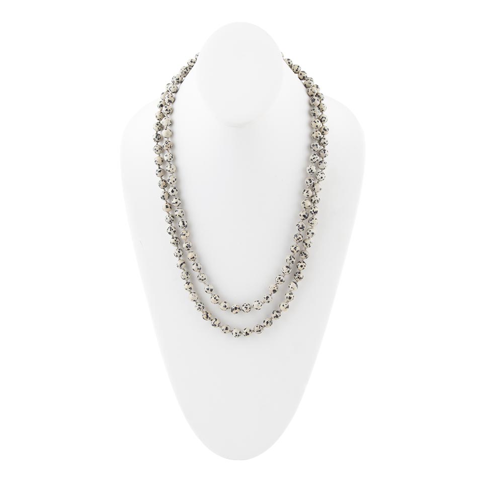 Knotted Dalmatian Jasper Necklace Barse Jewelry