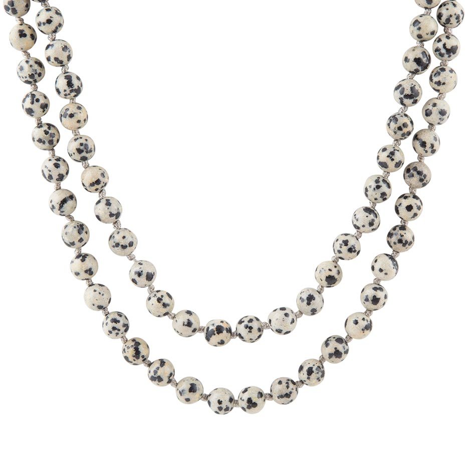 Knotted Dalmatian Jasper Necklace Barse Jewelry