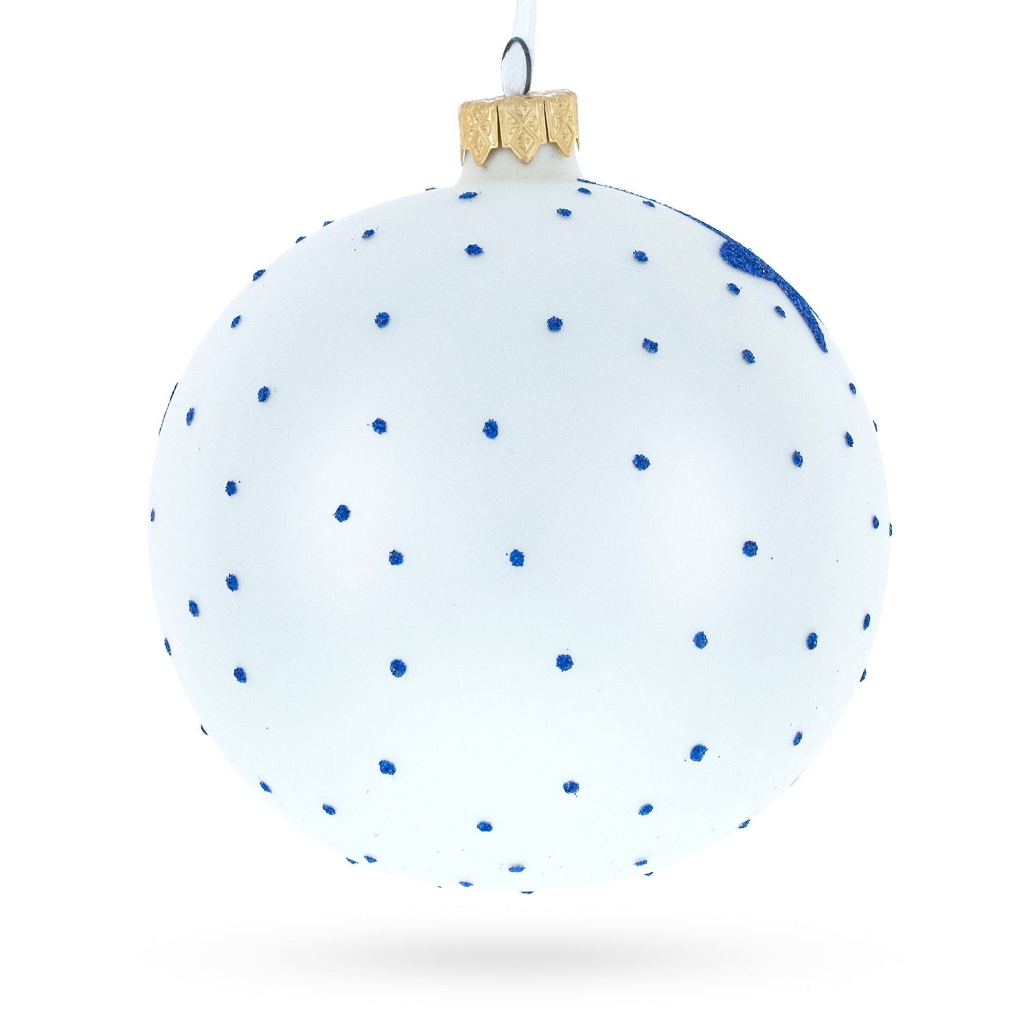 Boy Snuggled in a Christmas Stocking  Baby's First Christmas Ball Ornament 4 Inches