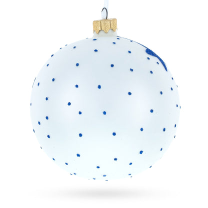 Boy Snuggled in a Christmas Stocking  Baby's First Christmas Ball Ornament 4 Inches