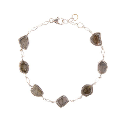 Labradorite and Sterling Silver Line Bracelet Barse Jewelry