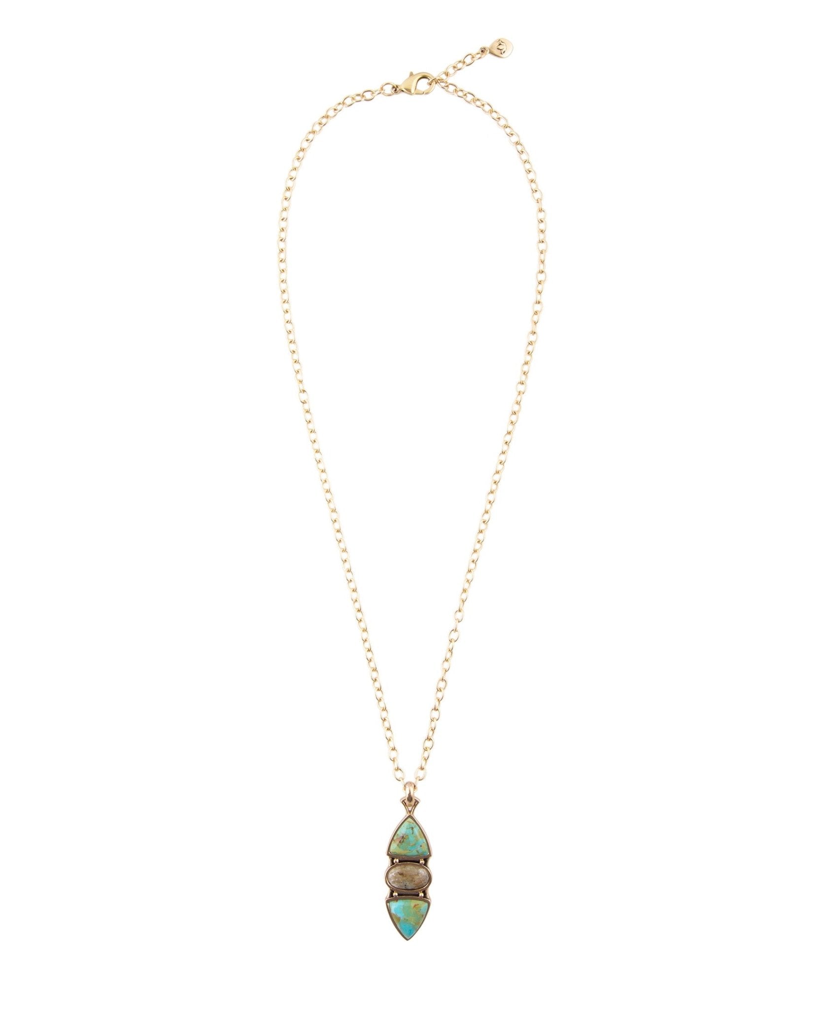 Labradorite and Turquoise Pendant Necklace Barse Jewelry