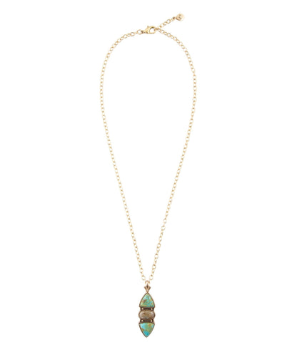 Labradorite and Turquoise Pendant Necklace Barse Jewelry