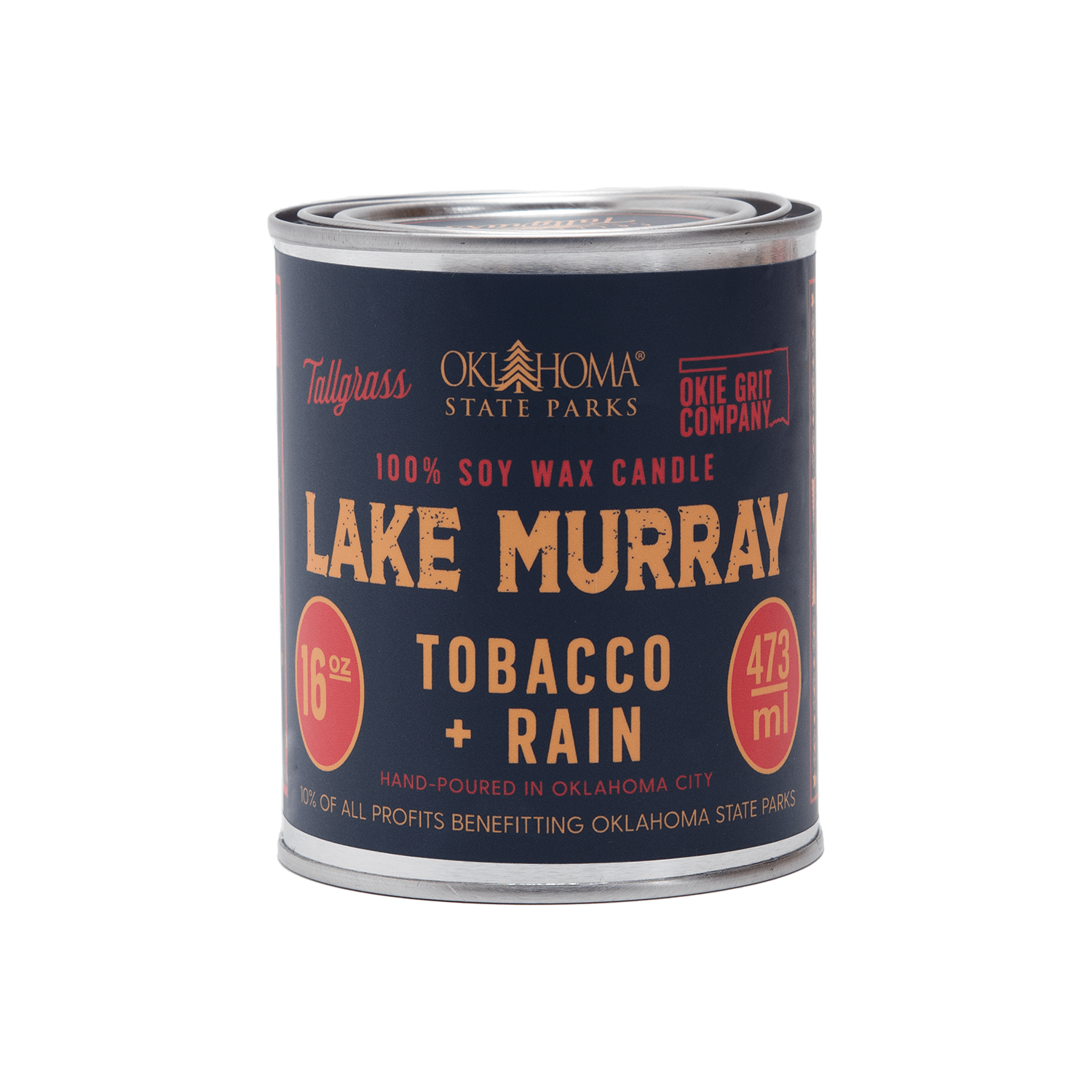 Lake Murray: Tobacco + Rain Soy Wax Candle Tallgrass Supply