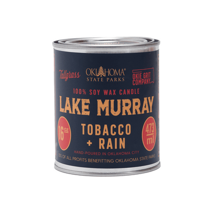 Lake Murray: Tobacco + Rain Soy Wax Candle Tallgrass Supply