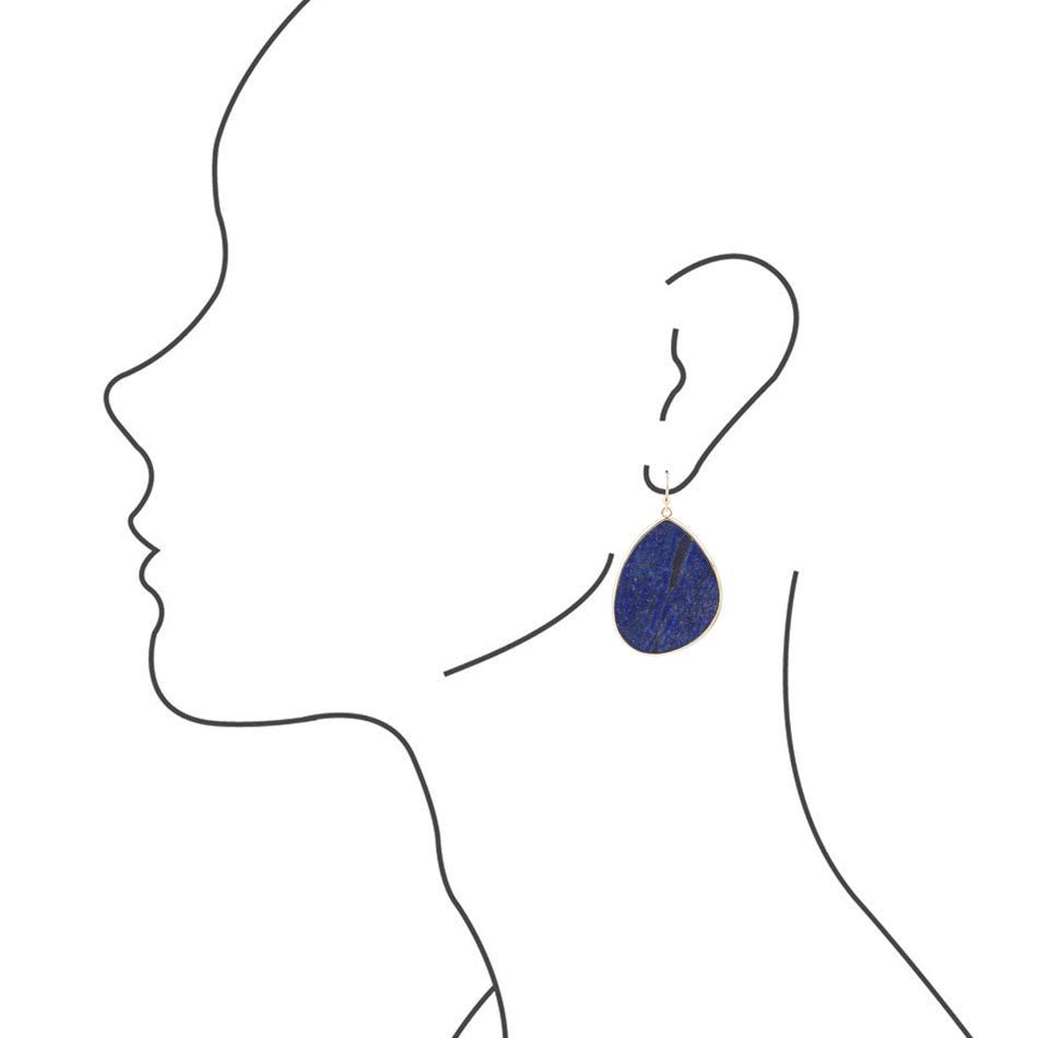 Lapis Slab Drop Earrings Barse Jewelry
