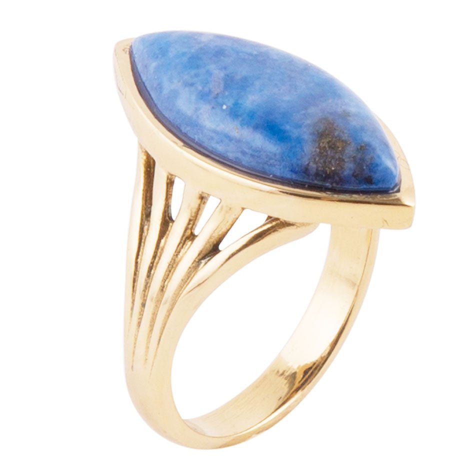 Blue Lapis Golden Spark Ring Barse Jewelry