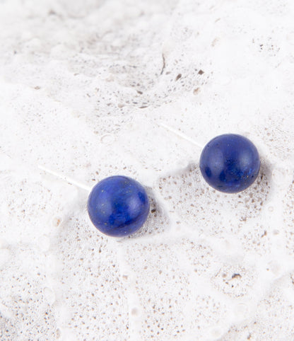 Blue Lapis Sterling Silver Stud Earrings Barse Jewelry