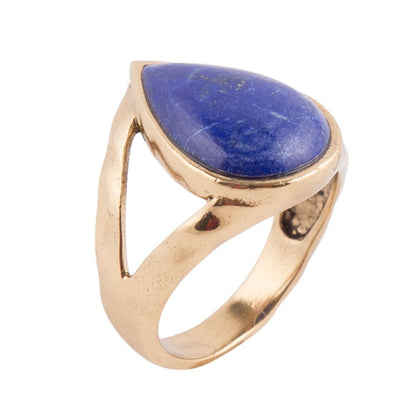 Lapis Teardrop Ring - Bronze Barse Jewelry