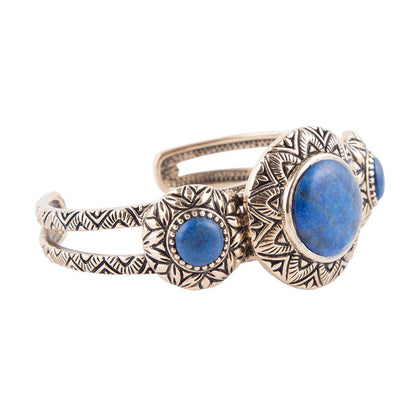 Lapis Trifecta Cruff Bracelet Barse Jewelry