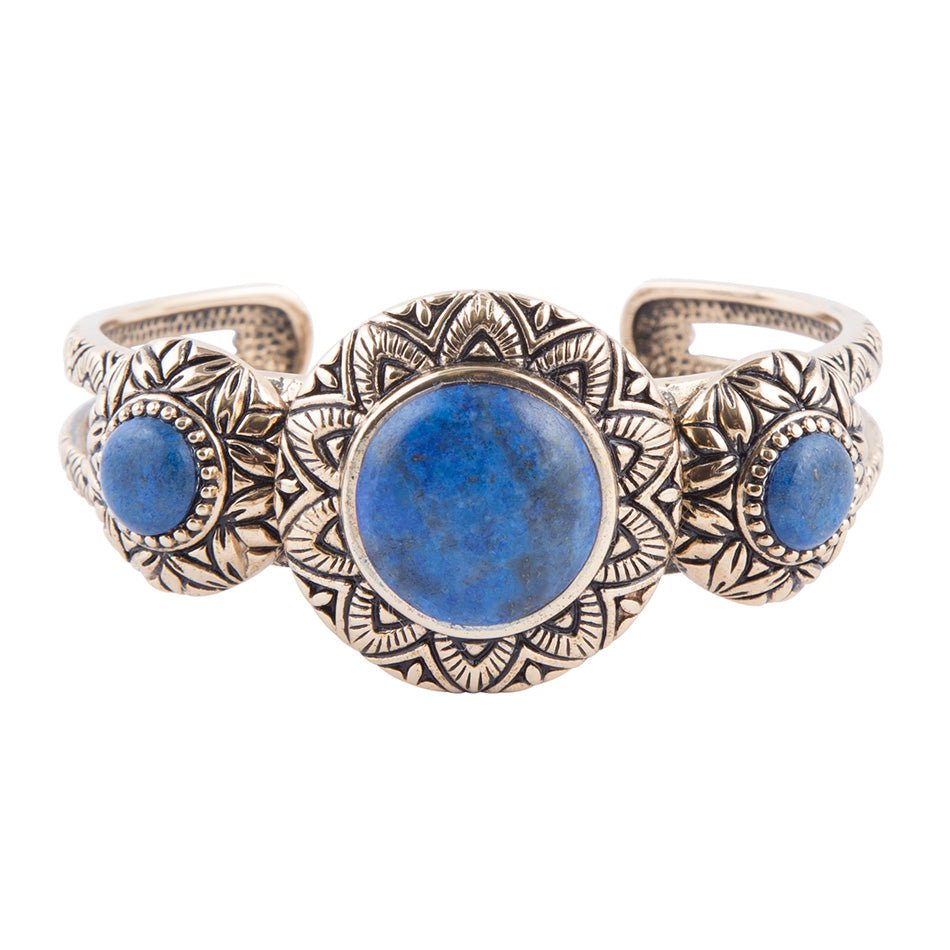 Lapis Trifecta Cruff Bracelet Barse Jewelry