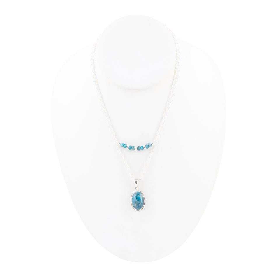 Layered Blue Apatite and Sterling Silver Necklace Barse Jewelry