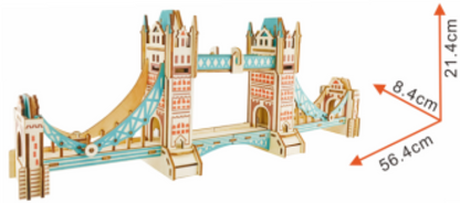 London Tower Bridge Model Kit - Wooden Laser-Cut 3D Puzzle (105 Pcs) BestPysanky