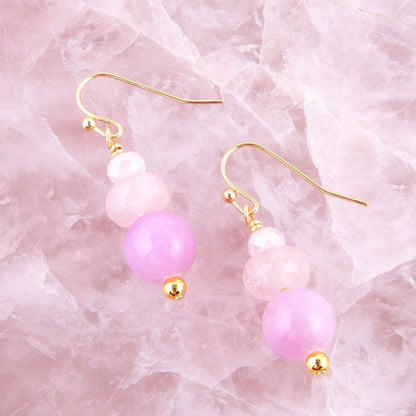 Lilac Jade Drop Earrings Barse Jewelry