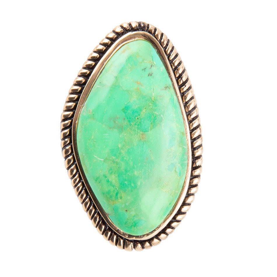 Lime Turquoise Boulder Statement Ring Barse Jewelry